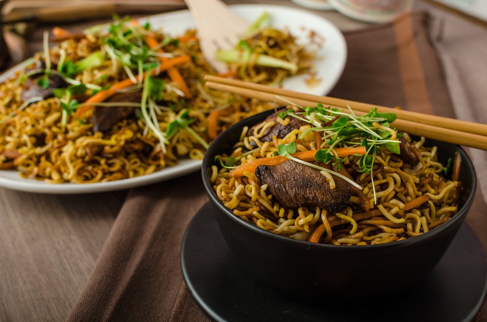 Our Singapore Noodles serves two, but sometimes you just have to treat yourself... #foodgasm #hunrgy