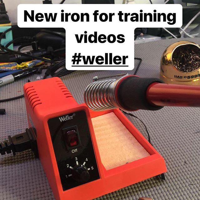 DylanTalksTone's tweet photo. We got a new iron just for #youtube #tutorial #videos this #weller is a great one. #dylantalkstone #dylanpickups #guitarist #guitar #guitarrepair #doityourself https://t.co/znmWRKve8r