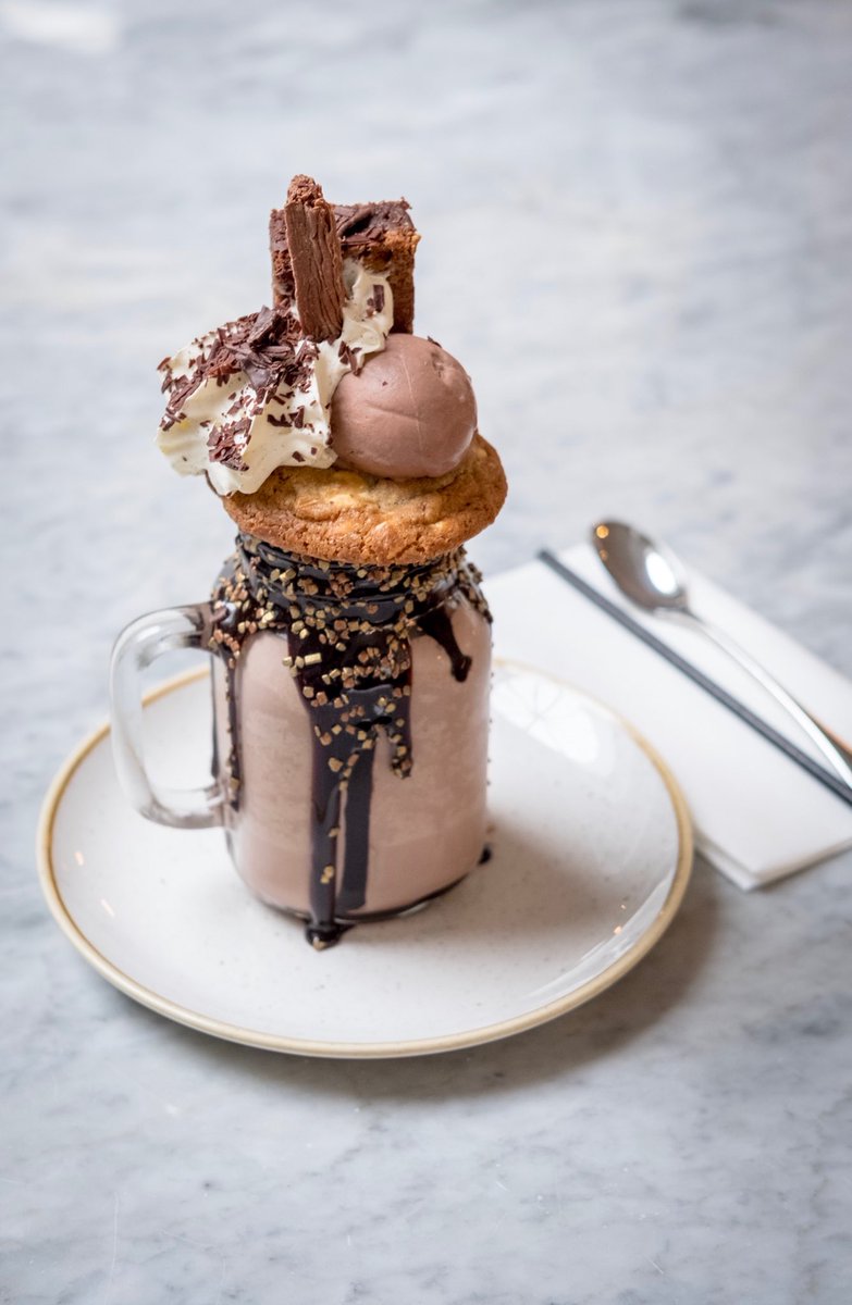 Gleneagleshotel's tweet photo. We've been busy taste testing today 😉 Ice cream, peanut butter brownie, triple chocolate cookie, chocolate sauce...should we go on? Introducing our very own freakshake, new to The Garden Café 🍫#LoveGlen https://t.co/XMdNUHxPFk