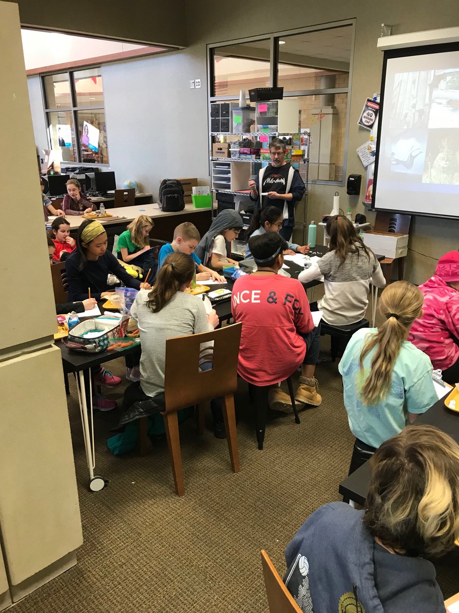 rsi_library's tweet photo. Working &amp; writing lunch @ RSI. Great ideas watch out for the ‘hooks’ in our stories. Thank you author John David Anderson https://t.co/nARAoPvlxG