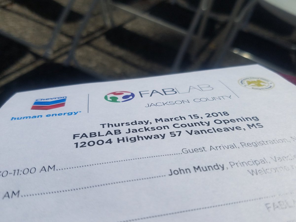 ms_chartley's tweet photo. Grand Opening of #FabLab! Gorgeous day for this! @jaxcohome @Chevron https://t.co/oSKmTmzAru