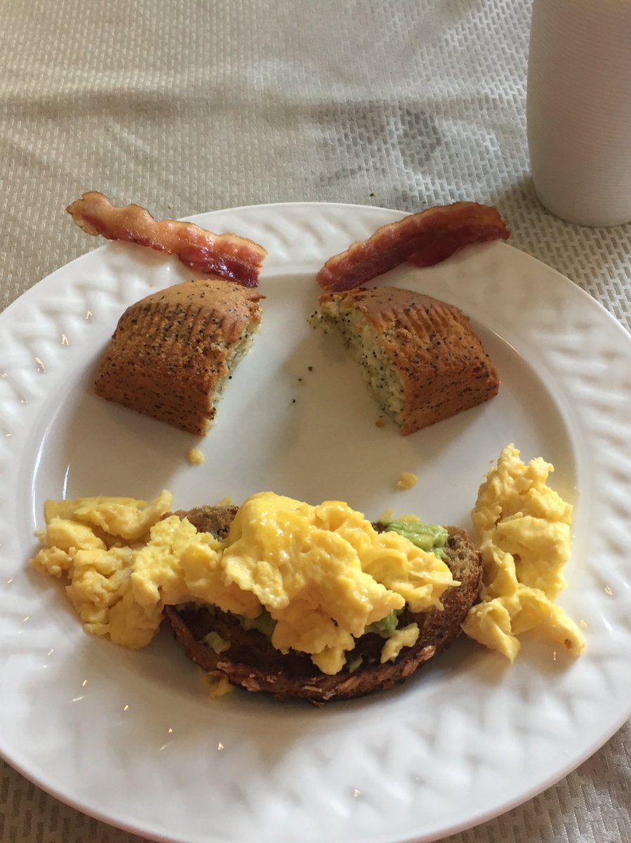 Inquisitive breakfast with a smile
