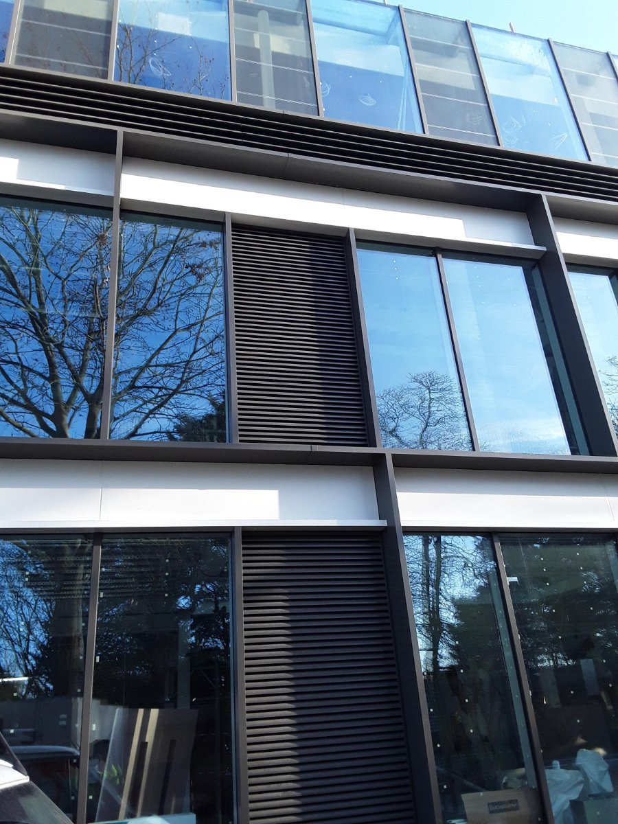 A few shots of our AVS50 Louvres at Bidwell House, Cambridge. Installation &amp; Photos by <a href="/JPJ19971/">JPJ Installations</a>  #Aluminium #Louvres #Construction #Ventilation #Installation #Sussex #Cambridge