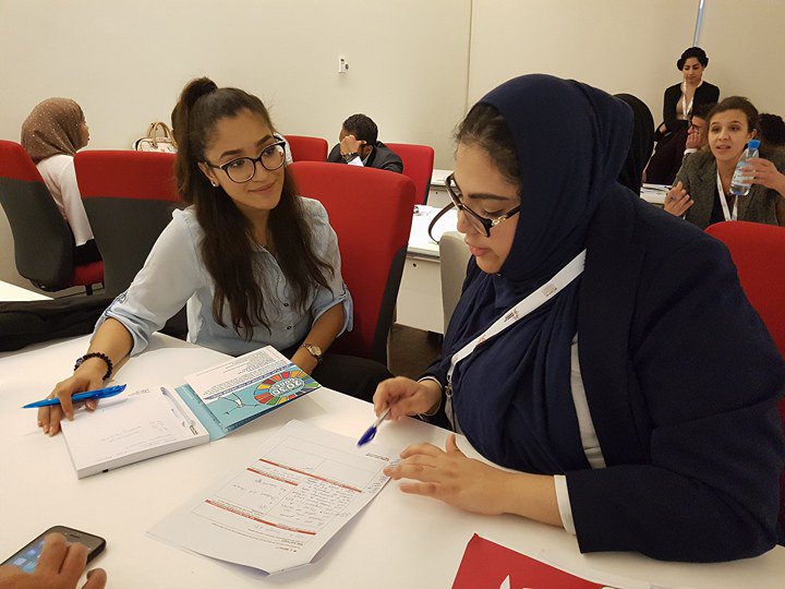munimpact's tweet photo. #munimpact ran its first workshop using MUN Impact tools. The conversation was engaging, and everyone walked away from the session knowing a lot more about the SDGs. Thanks @SDGtracker! Your tool was well used by participants. Thank you to the wonderful Empower 2018 participants! https://t.co/x5bpwbzcoN