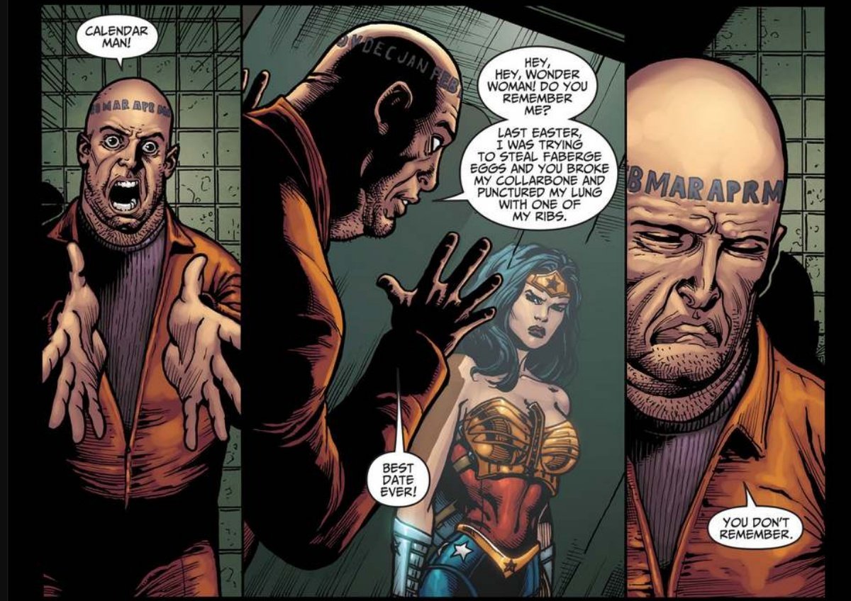 suocerag's tweet image. Mi sono finalmente deciso a leggere #injustice ed ho finalmente capito perché intanto Marvel parlano così bene di @TomTaylorMade.
In 'year One' sono tanti i !omento che mi hanno fatto ridere, questo mi ha fatto letteralmente cadere dalla sedia.
#calendarman