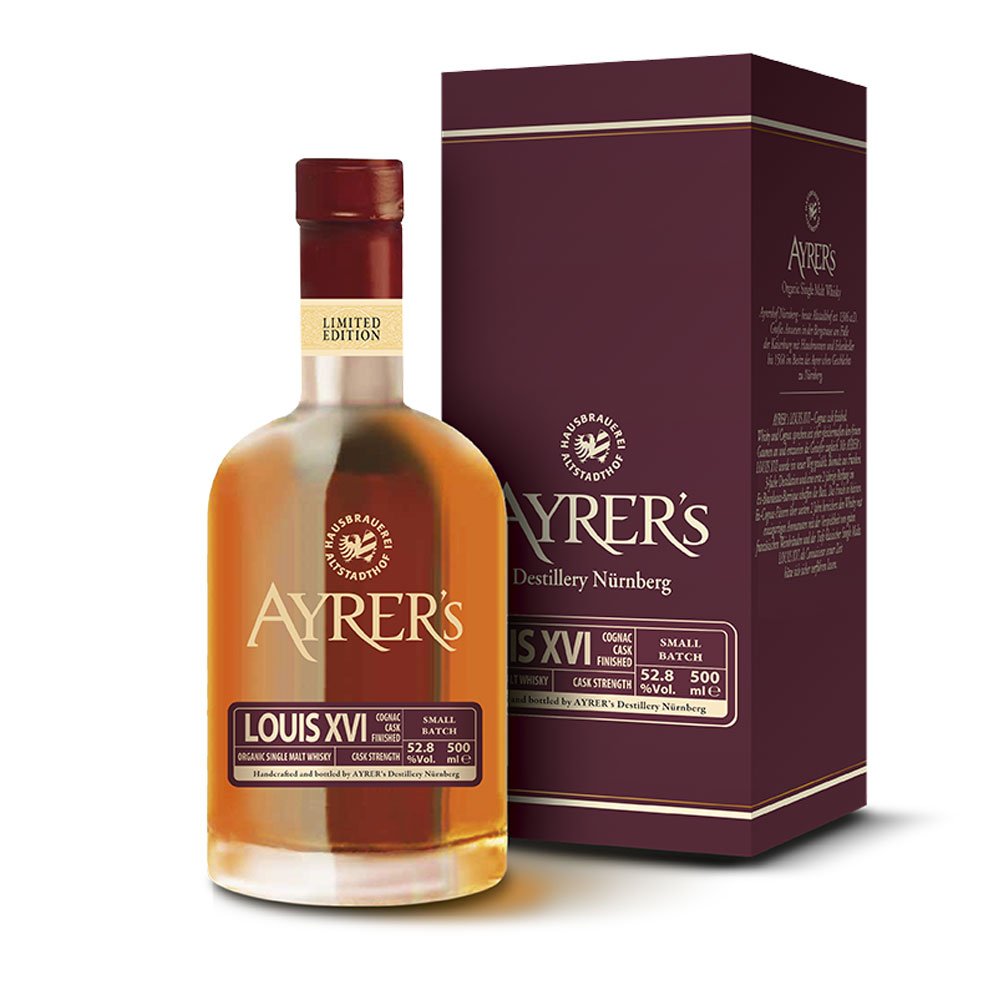 FrankBauer360's tweet photo. Neu und nur wenige Flaschen: 
Ayrer´s LOUIS XVI - Organic Single Malt Whisky, Cognac Cask finished. 
Wieder verfügbar:
Ayrer´s PX 56 - Organic Single Malt Whisky, Sherry Cask finished, ISW Gold 2015
Jetzt bei https://t.co/Pmv0pAseSS https://t.co/Yhik7cuEOV
