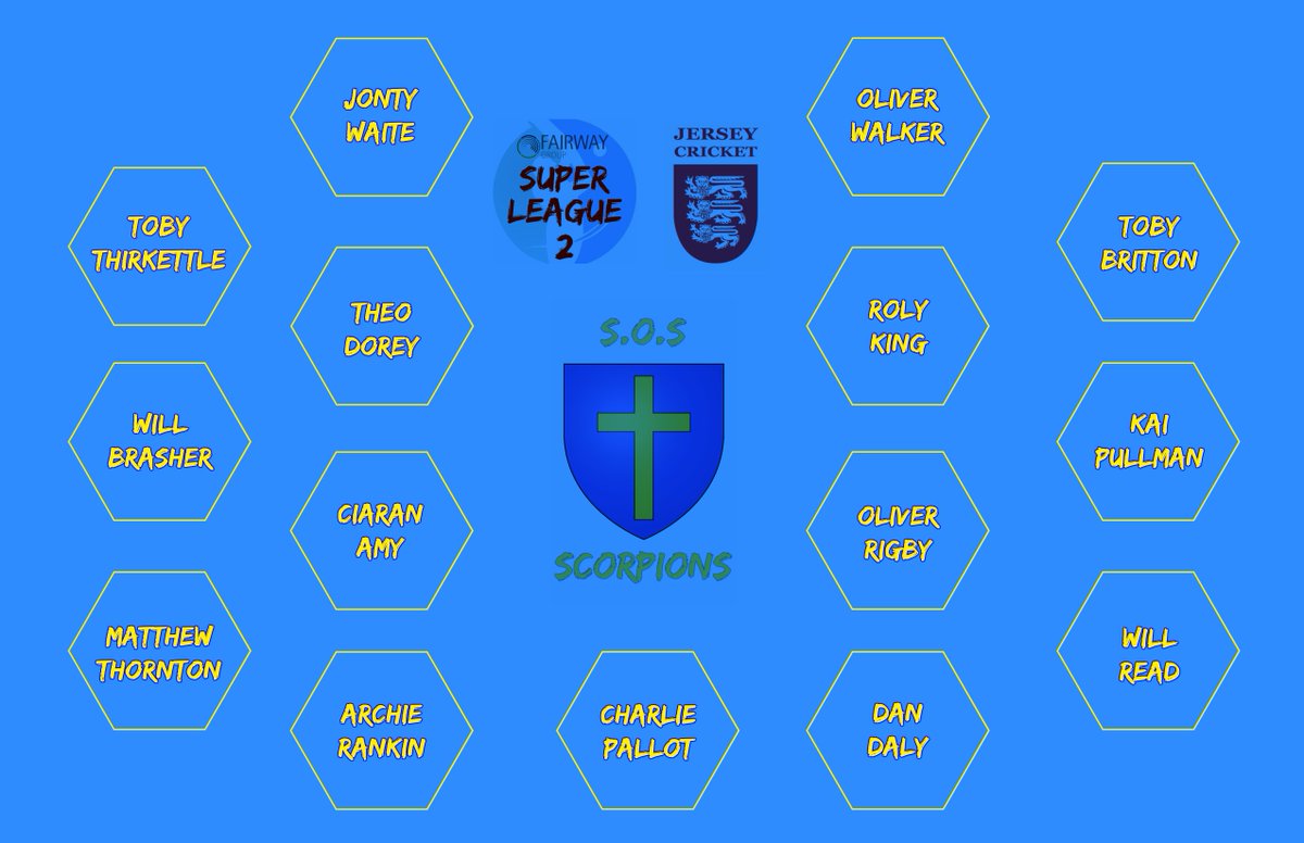 SuperLeagueJsy's tweet image. Finally we have @StOuenSpringCC Scorpions who are the second new side in this years @FairwayJersey Super League 2 tournament. Could they take home the trophy in their first year? #FSL2