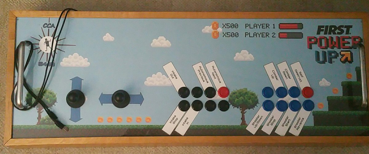 Control panel is all back together with new artwork! #omgrobots #FIRSTPOWERUP
