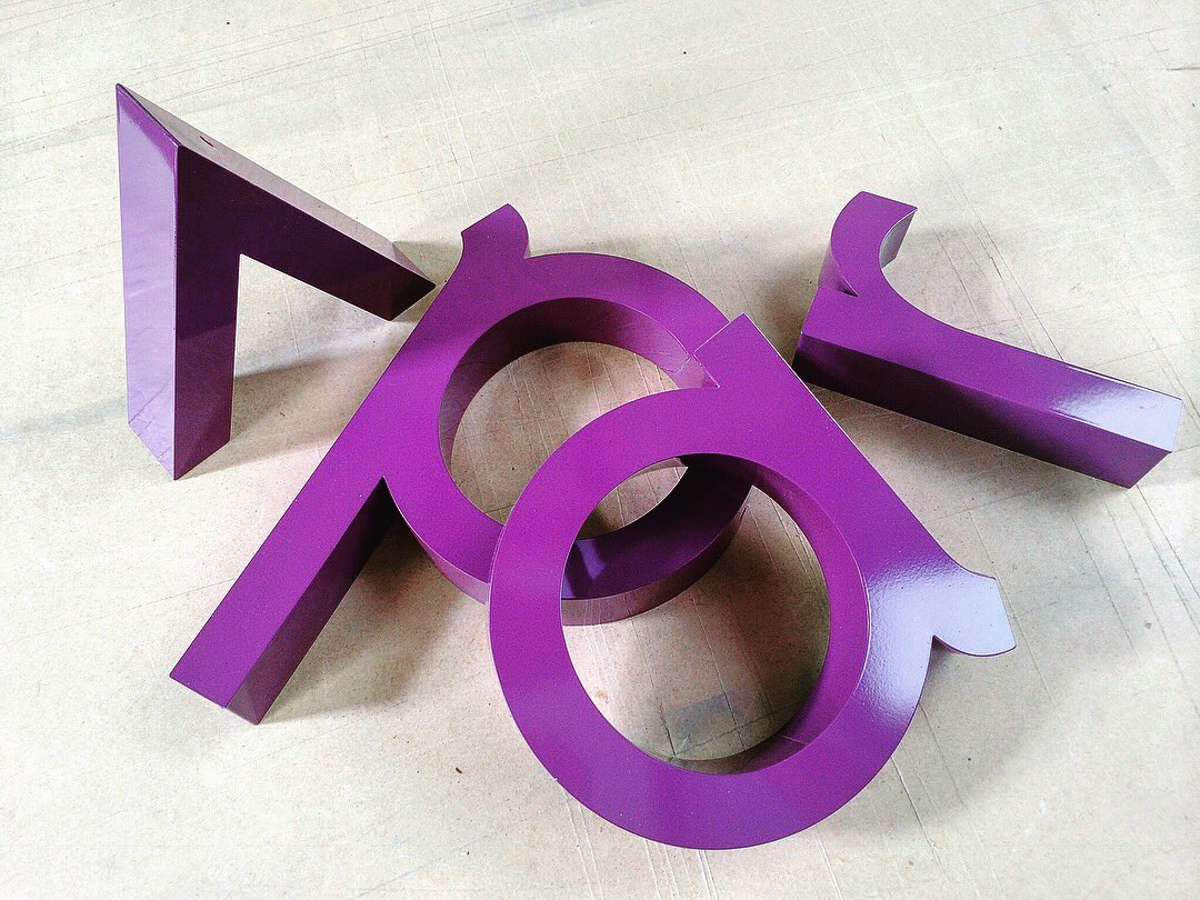 WaterJetSigns's tweet photo. Bright purple painted built up letters🎆 #builtupletter #builtuplettering #builtupletters #3dlettering #3dletters #bright #purple #bespokesigns #bespokesign #tradesigns #tradesignsupplier #colour #painted #colourful #painting https://t.co/orYDY7Qxn8