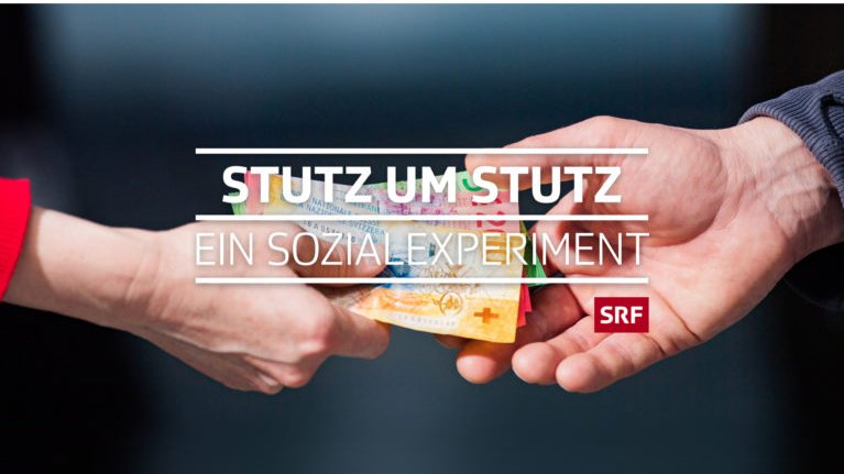 Tonight on <a href="/SRF/">SRF</a> "Stutz um Stutz – Ein Sozialexperiment", an interesting social experiment in which 4 participants have to get by during 5 days in a city they do not know with only 100 Swiss Francs. 5 days later, they meet and compare the content of their wallets.