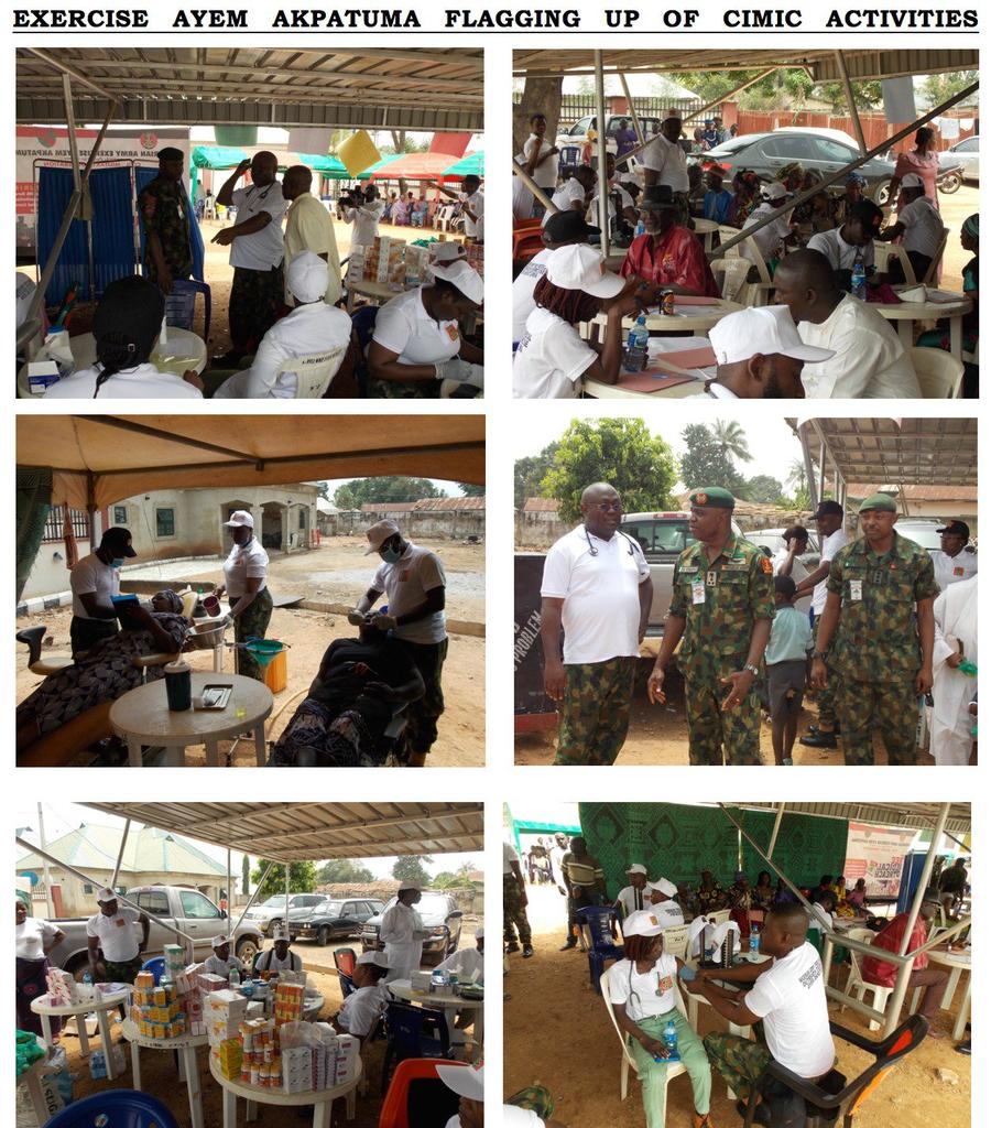 HQNigerianArmy's tweet photo. PhotoNews :Department of Civil Military Affairs Wining the Hearts and Minds of the People on the ongoing EXERCISE AYEM AKPATUMA https://t.co/HxyxzJPFGy
