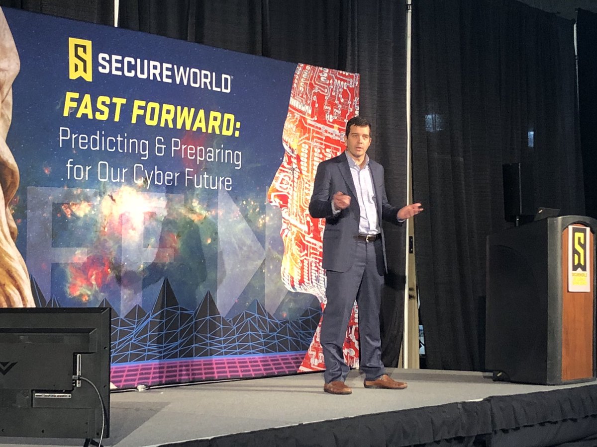 radware's tweet photo. .@RonWinward takes the stage at @SecureWorldExpo to give the lunch keynote on “Targeting the Hidden Attack Surface of Automation.” #SWBOS18 https://t.co/OdBavjxYYi