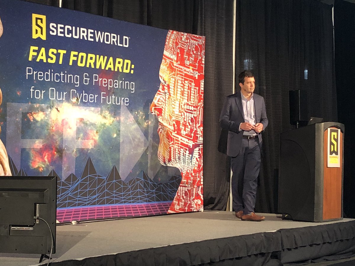 radware's tweet photo. .@RonWinward takes the stage at @SecureWorldExpo to give the lunch keynote on “Targeting the Hidden Attack Surface of Automation.” #SWBOS18 https://t.co/OdBavjxYYi