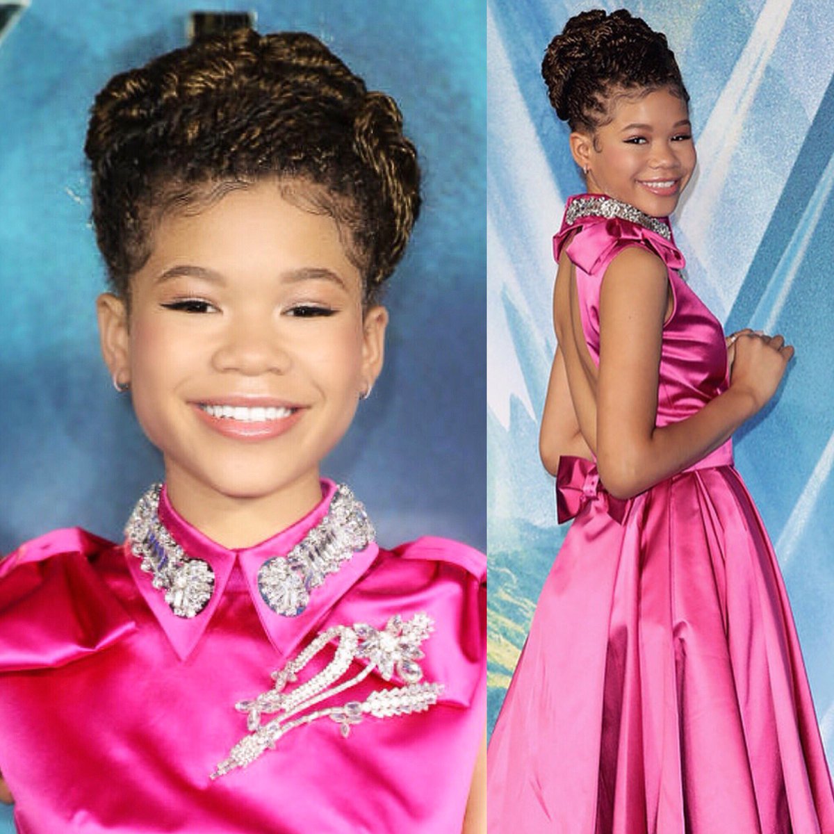 HBJBOFFICIAL's tweet photo. Did you see the beautiful @stormreid at the European premier of @WrinkleInTime in London this week rocking that #HBJB? https://t.co/eZTmT0rQa9