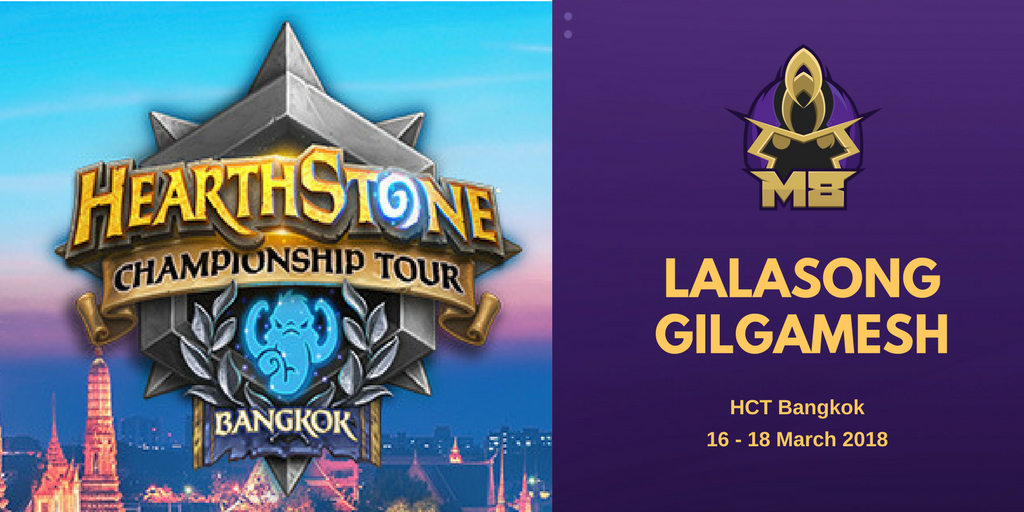 M8GamingMY's tweet photo. Wishing our players @lalasonghs and @GilgameshHS all the best for the HCT Bangkok tournament this weekend! GLHF! #m8gaming #HCTBangkok #hearthstone https://t.co/24TePq0YZO