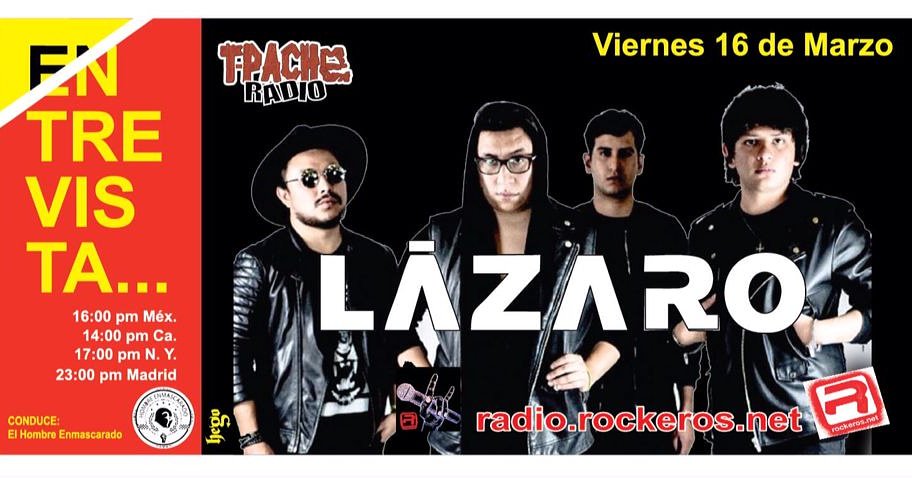 Lazarooficialmx's tweet photo. Amigos no olviden escucharnos el día de mañana a través de https://t.co/nxg1ffxYhZ (México) En su Programa #TPacheRadio
Estación de Radio Originaria de USA
Dedicada al Rock en Español.
México: 16:00 Pm.
California: 14:00 Pm.
Nueva York 17:00 Pm.
Chile 23:00 Pm
#infame #corazón https://t.co/eaGqRZnYpd