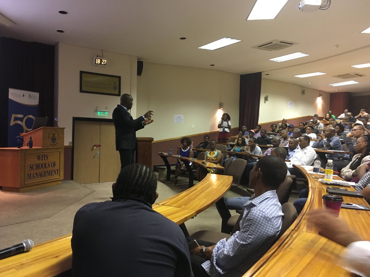 witsbschool's tweet photo. #wbstalk "The problem is exponential. How do we get learners access to higher education, without building new universities? Don't throw capacity linearly but exponentially (for every one chair built for a learner, there are three learners requiring education)." @VusiThembekwayo https://t.co/Mlem2z4xoa