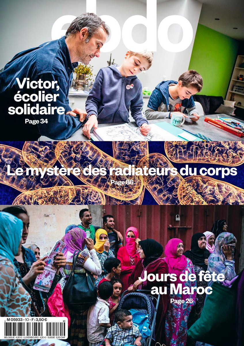 ebdolejournal's tweet photo. Et en quatrième de ce numéro : un photo-reportage au Maroc « jours de fête », le portrait du jeune Victor Delzenne, écolier solidaire, et toujours de la BD, du DIY, des pages sciences etc…#ebdo #vendredilecture #lasource 2/2 https://t.co/E7DwjhzCYh