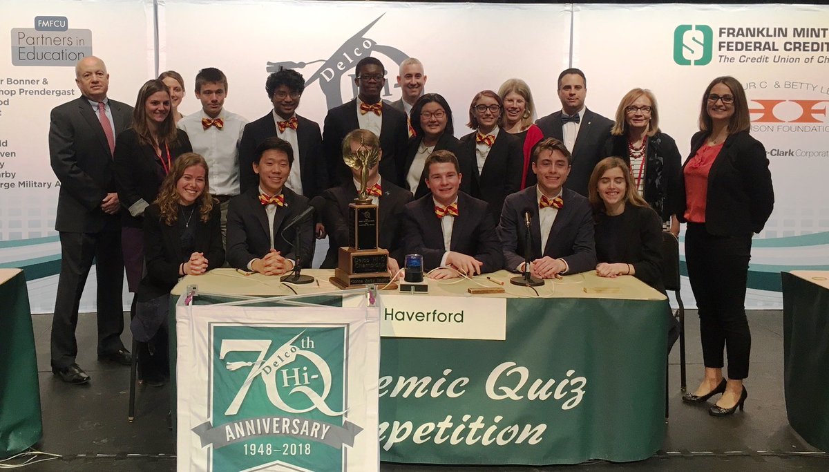 DelcoHiQ's tweet photo. Congratulations to Back to Back Champions Haverford High School our 70th Championship winner! Great job by second place @GarnetValleyHS and third place @dccsorg. @Haverford_HS @FMFCU @FMFCUFoundation @DCIU @delcotimes https://t.co/tWzzURCeoL