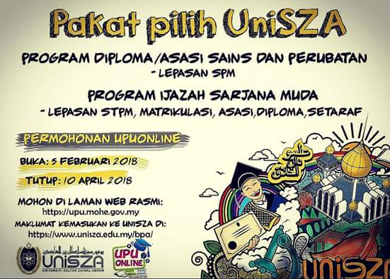 Unisza My On Twitter Jom Pilih Unisza Sebagai Destinasi Selepas Spm Stpm Asasi Matrikulasi Stam Untuk Maklumat Lebih Lanjut Mengenai Kos Yang Ditawarkan Dila Layari Https T Co Mvtnmwqzjj Uniszacare Https T Co Bhfw7yj7oh