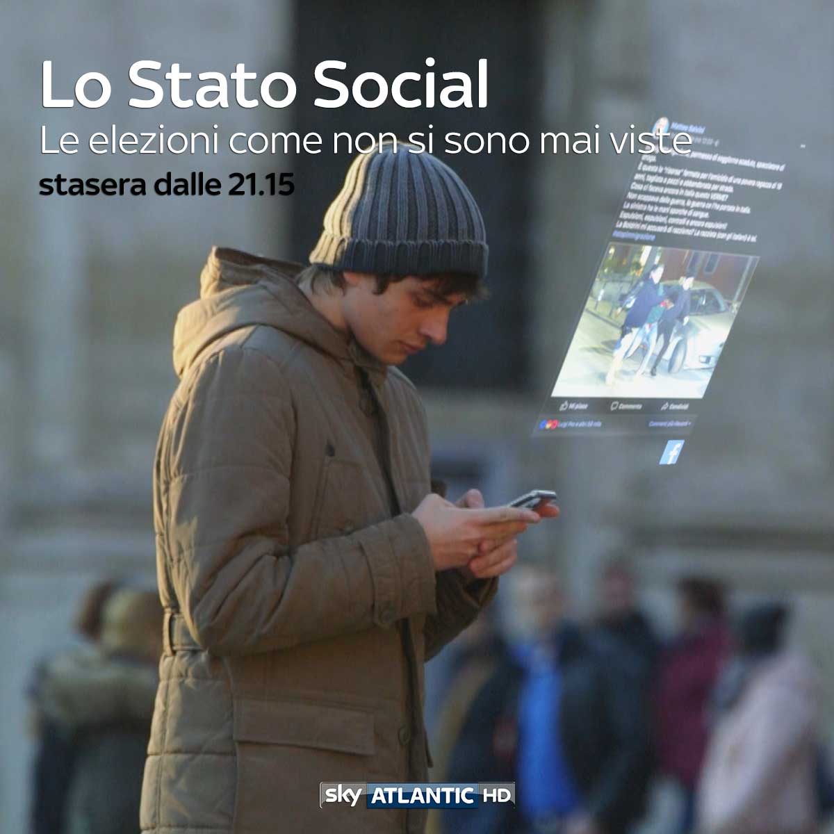 SkyItalia's tweet photo. I Social Media Manager dei partiti italiani mettono a nudo i segreti del 
rapporto tra politica e rete in queste elezioni 2018.
#LoStatoSocial – Le elezioni come non si sono mai viste. Stasera dalle 21.15 https://t.co/PHHEOgIBId