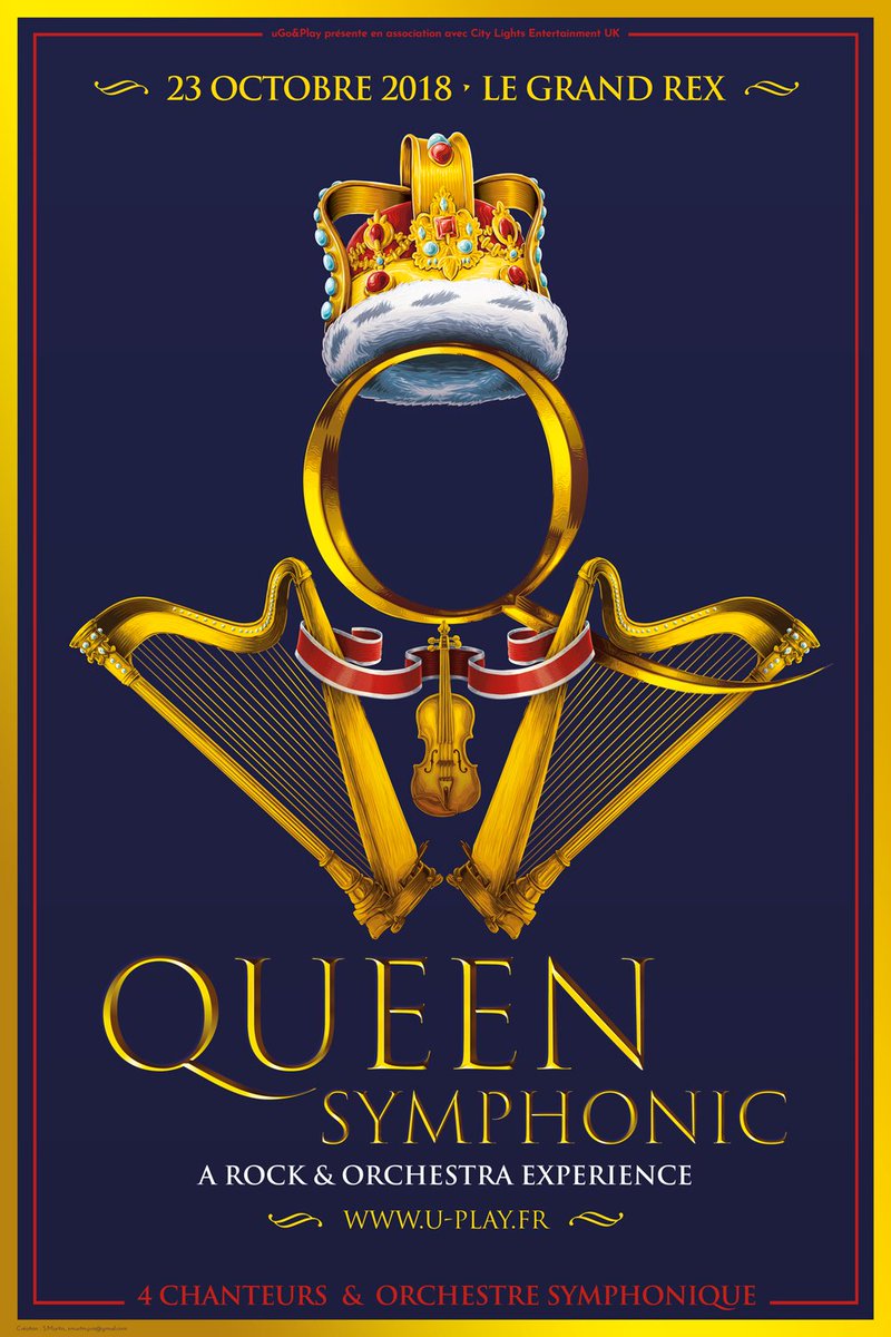 @Ugoandplay vous donne #rdv le 23 octobre pour redécouvrir les plus grand succès de Queen en version rock & symphonique sur la scène du Grand Rex ! :) Rdv ici pour en savoir plus : u-play.fr/queensymphonic @QueenWillRock @LeGrandRex #queen #concert #symphonic #show