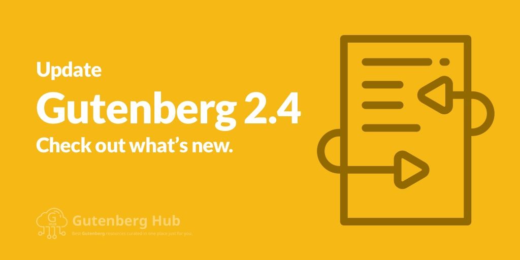 GutenbergHub's tweet photo. Find out what’s new in Gutenberg v2.4 - @GutenbergHub 👉 https://t.co/7OlWXEXnxT
#WordPress #Gutenberg #GutenbergUpdate https://t.co/Kgl3Uek8QW