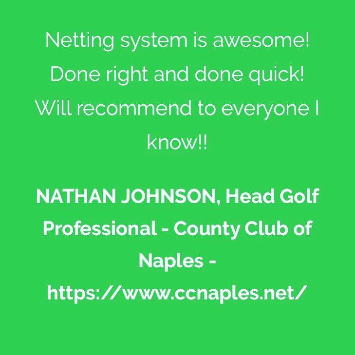 GolfRangeNet's tweet image. #TestimonialThursday

Visit golfrangenetting.com to see why we’re #1 in the Sports Netting industry✨