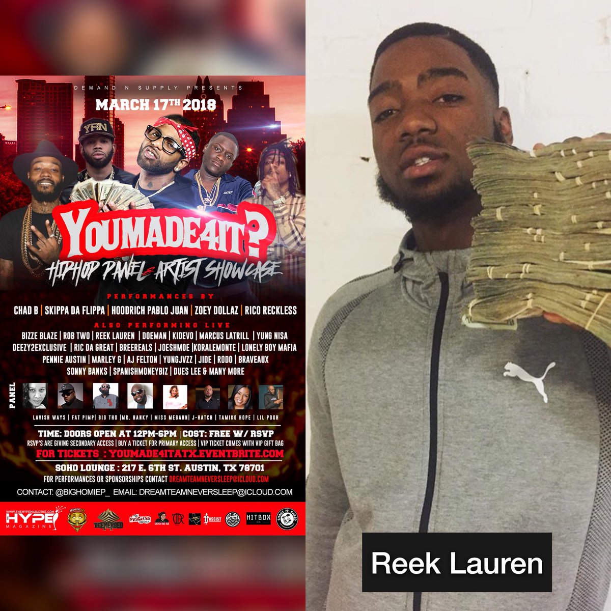 Reek_Lauren's tweet photo. SXSW MEETS DA KING https://t.co/mNcJkqiTXG