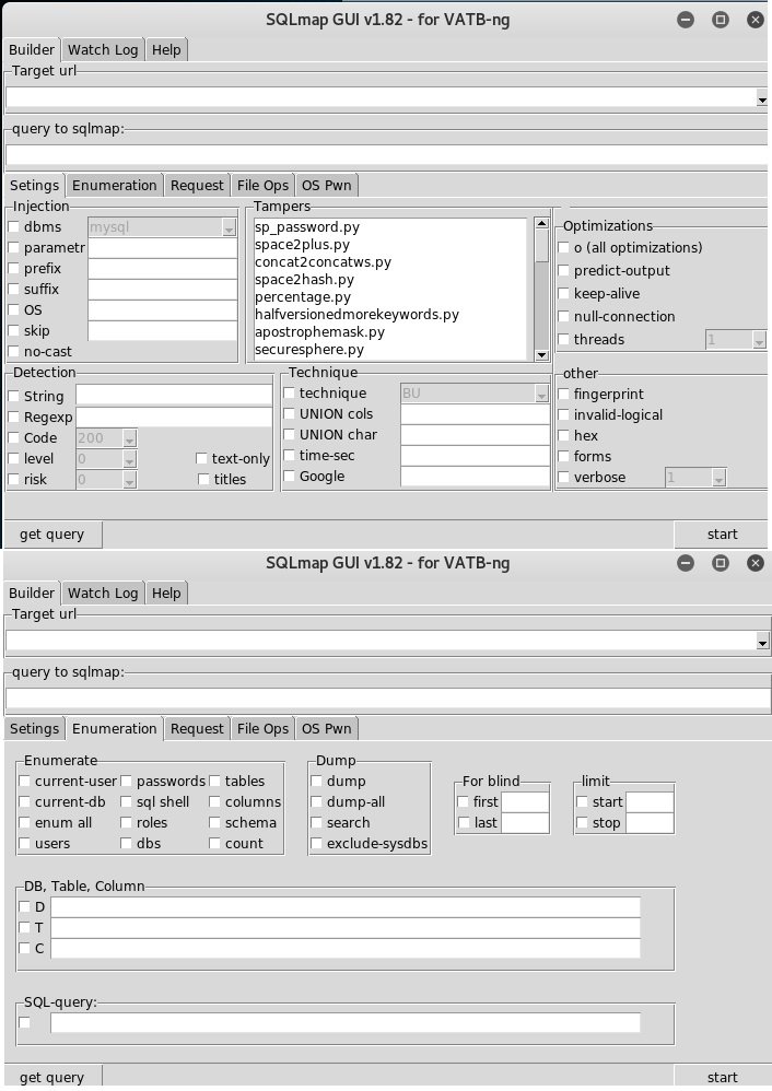 exploitlabs's tweet image. SQLMapGUI - screenshot
