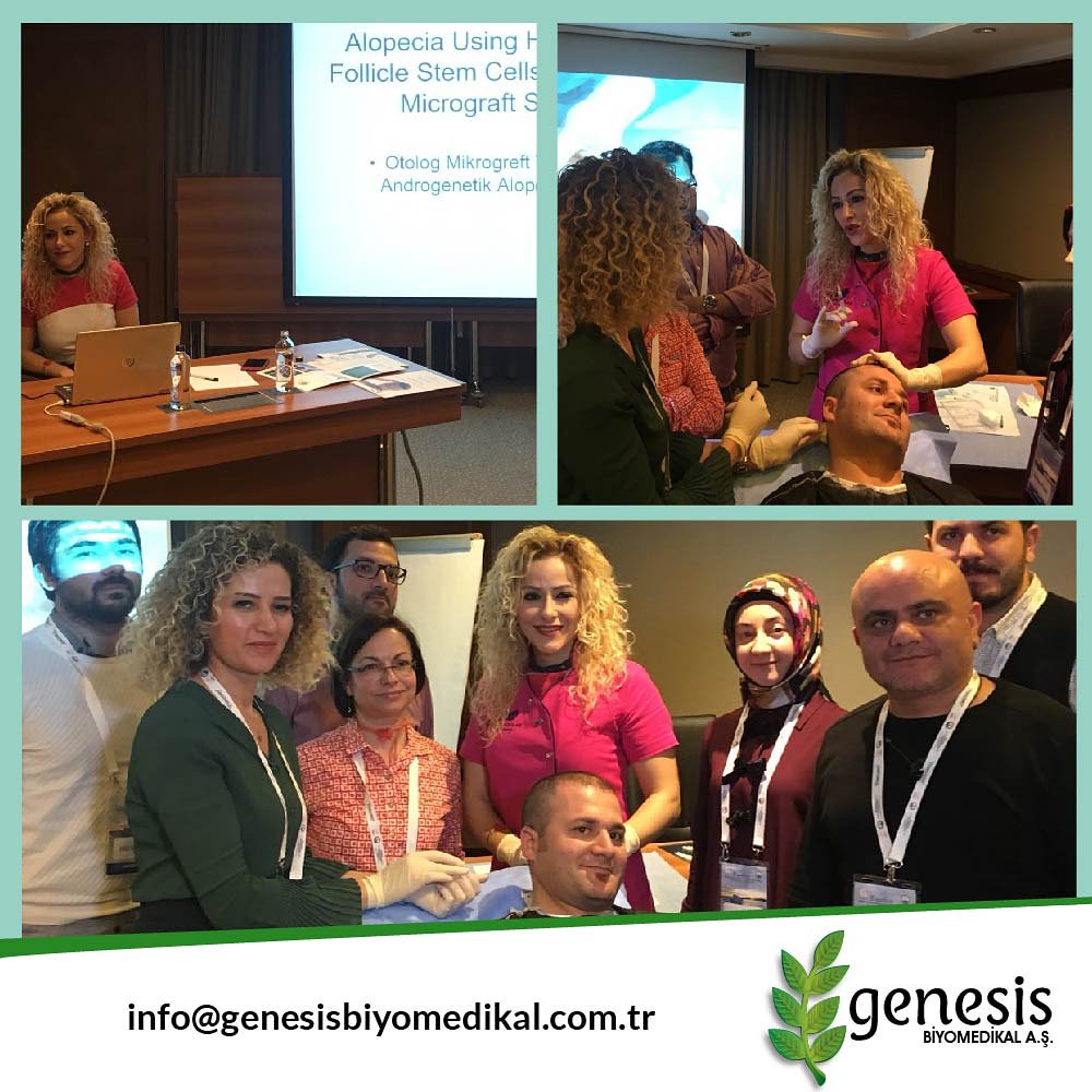 genesismedikal's tweet photo. INDERCOS 2018 Kongresi,Dr Neslihan Dolar Hoca'mızın eğitmenliğinde Otolog Mikrogreft Yöntemi ‘Regenera Activa’ ile saç tedavisi kursunda yerimizi aldık... #indercos #indercos2018 @drneslihandolar #regeneraactiva #genesis #biyomedikal https://t.co/ADunxks8eS