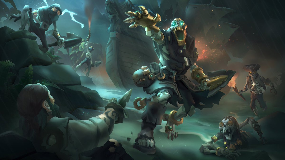 VideoArtGame's tweet image. The #ConceptArt of #SeaofThieves

"Legendary Pirates"