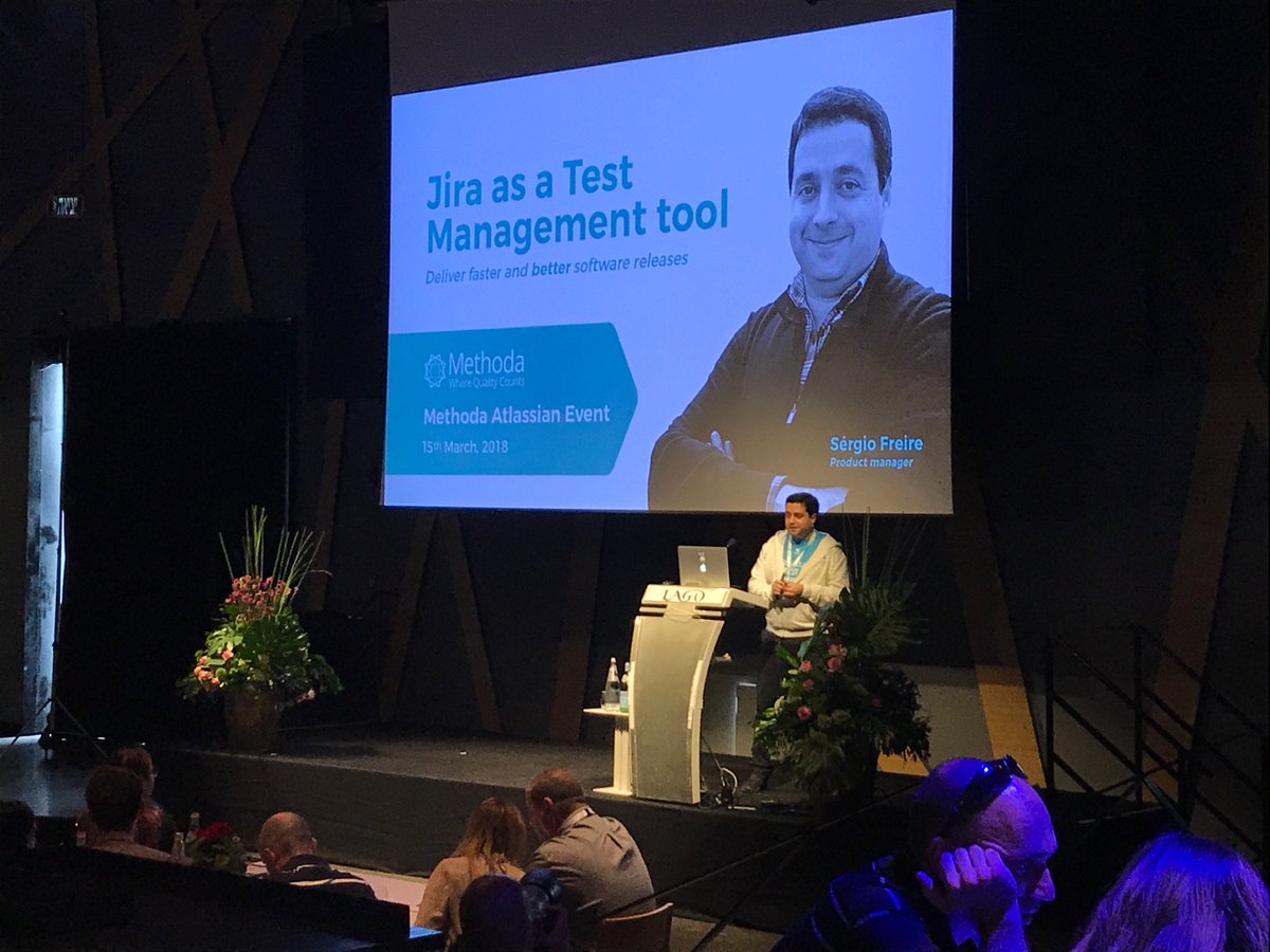 XrayApp's tweet photo. Do you want to know why to pick #Jira and #Xray when the subject is #TestManagement and #QA? @darktelecom our Xray Product Manager is explaining it now in #Israel at #Methoda #Atlassian Event. #WinterTour https://t.co/k8yy67y9Bf