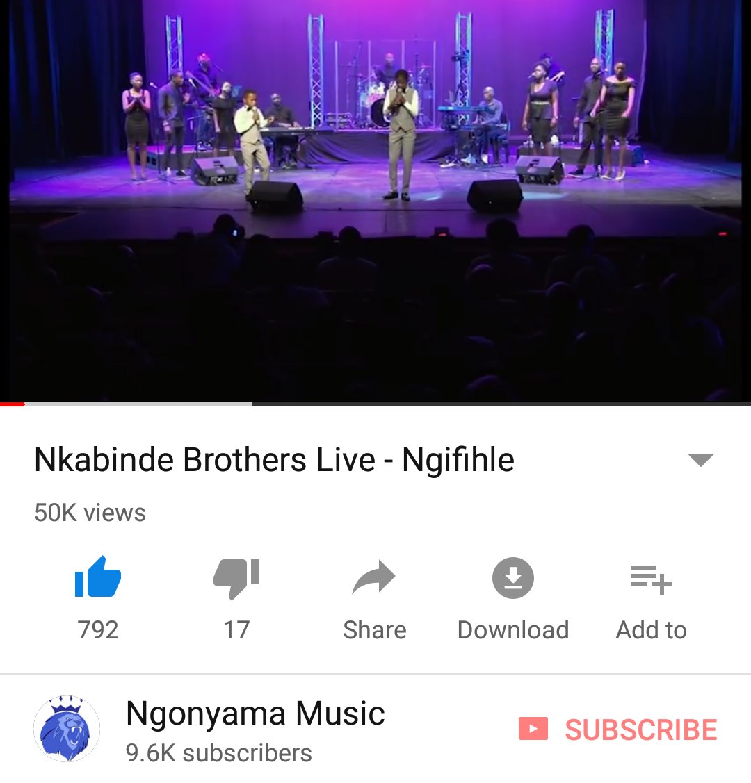 NkabindeBros's tweet photo. 50 000 YouTube views on Ngifihle. Thank you so much 🙌🙌🙌 https://t.co/DDlyMWH4mj