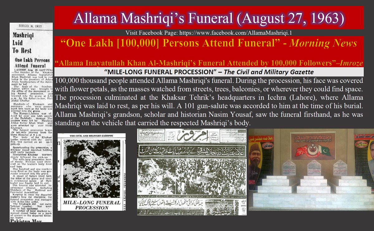 AMZPublications's tweet photo. #AllamaMashriqi #Funeral #IndoPak #bbcworldhistories #independenceday #KhaksarMovement #ForgottenHeroes #unknownfallen #Muslims #Hindus #Sikhs #YLSPositivePakistan #oralhistory #1947partition #Modi #PakistanGovernment #PakistaniYouth #IndianGovernment #Lahore #PakistanAssembly https://t.co/PjD0ZFbrUw