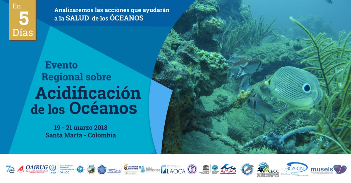 #Pronto Evento Regional sobre Acidificación de los Océanos <a href="/MinAmbienteCo/">MinAmbiente Colombia</a> <a href="/ParquesColombia/">Parques Nacionales Naturales de Colombia</a> <a href="/IocUnesco/">UNESCO Ocean</a> <a href="/FMalpelo/">Fundación Malpelo</a> @Ci <a href="/iaeaorg/">IAEA - International Atomic Energy Agency ⚛️</a>