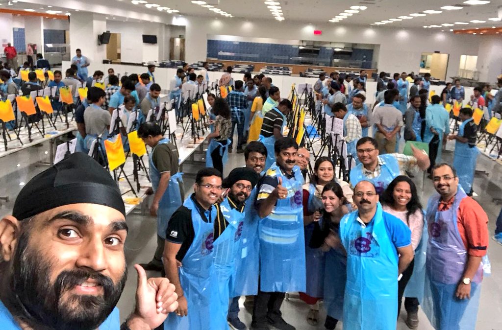 tiya_ankita's tweet photo. "Art washes away from the soul the dust of everyday life" - Pablo Picaso......#funatwork #lifeatca #CATechnologies #discovertheartistinyou #CARocks #CA #CASecurity #CAHyderabad https://t.co/MEnqhkD5ob