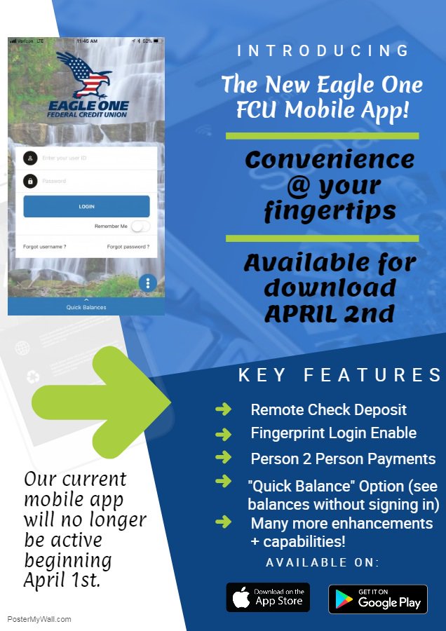 NEW MOBILE APP COMING SOON! #Convenienceatyourfingertips