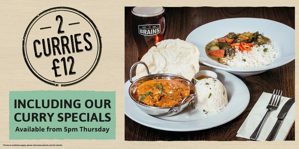 2 CURRIES FOR £12!