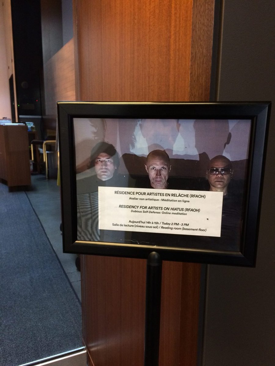 _RFAOH's tweet photo. That time when #Residency For #Artists On #Hiatus invited the trio @momentech for an online #meditation session via #NewYork and #Prague, on a Saturday afternoon in #Montreal, or How we all got “(re)connected”   -- read about it here https://t.co/dHmGyqjz3N https://t.co/79dFlyQNAp