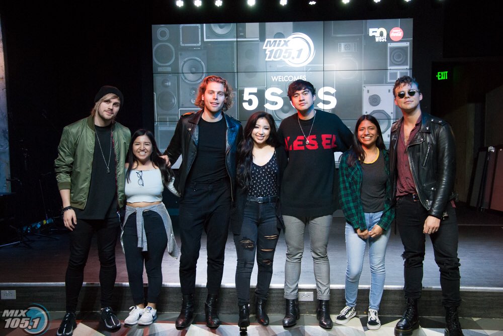 ashtonupdating's tweet photo. @Ashton5SOS with fans yesterday at @MIX1051Utah #WantYouBack #WantYouBackPromo #5SOSBestFans https://t.co/7hTQijxIpY