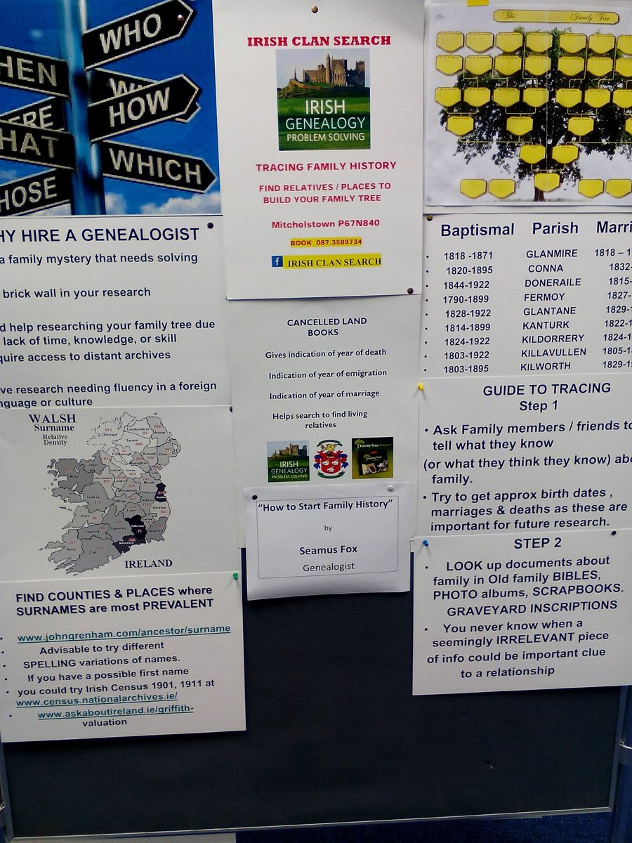 corkcolibrary's tweet image. #GenealogyExhibition at #GlanmireLibrary