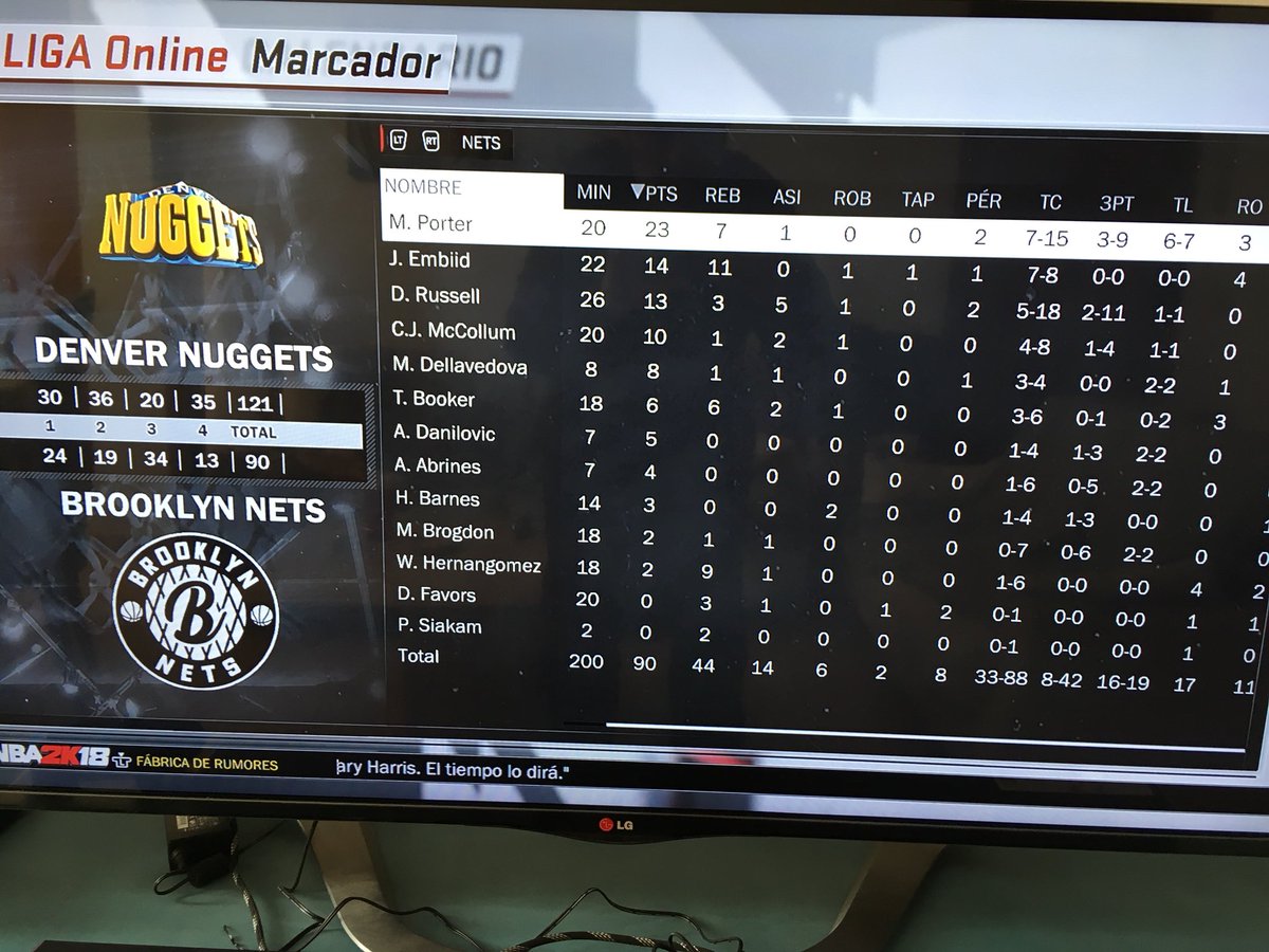 r_vives's tweet photo. #nba2k @LigaPhoenix2k
Debut en casa de los nuevos nets,y decepcion total para la aficion,el publico en pie aplaudio al mvp ricky rubio,por parte local sobresaliente para porter jr. #no surrender https://t.co/SQnREFzRGp