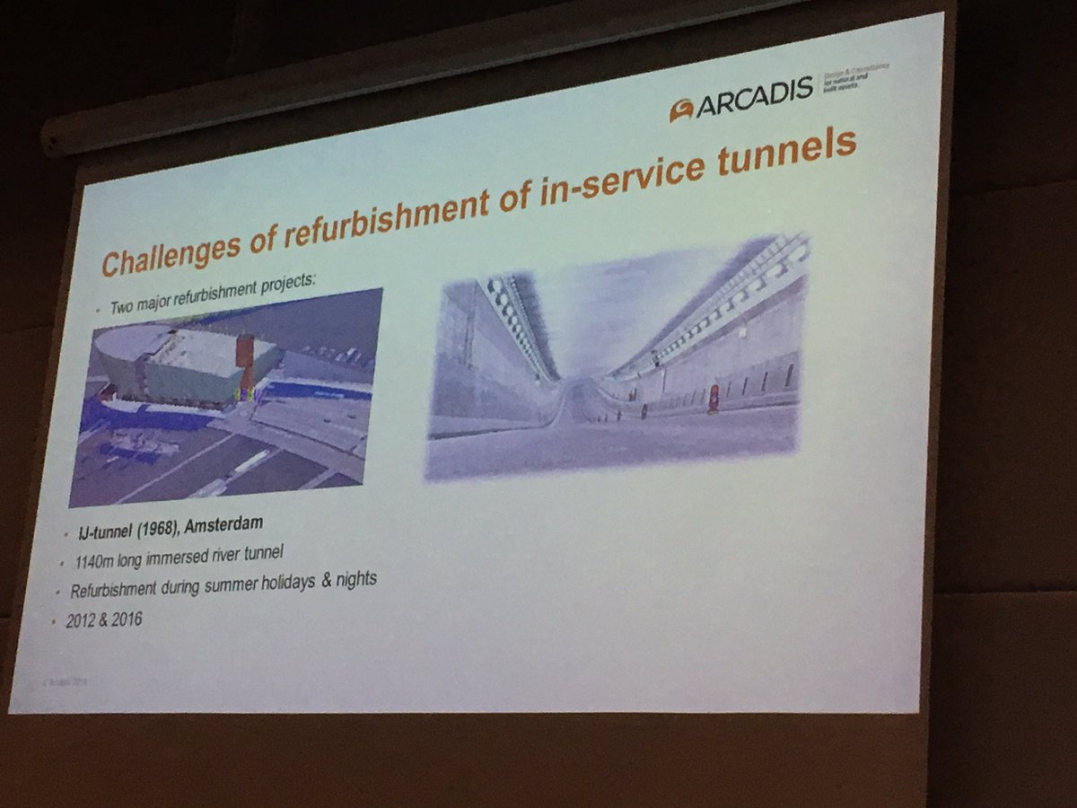 RISE_ISTSS's tweet photo. Leander Noordijk describes how to refurbish an in-service tunnel. #ISTSS2018 https://t.co/tsakoTGNsr