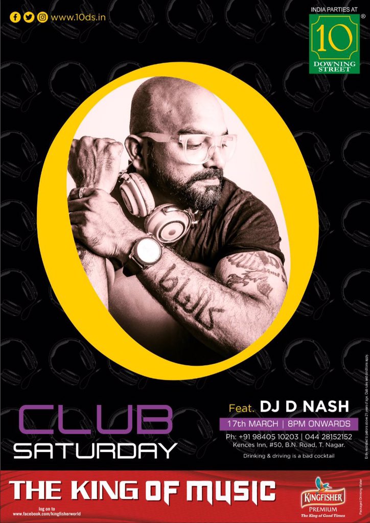 SSMusicTweet's tweet photo. Catch #DJDNash performing at #10DowningStreet on 17th March 8:00 PM onwards. Don't Miss it, it's gonna be Club Saturday https://t.co/2MRFJqmGkE
