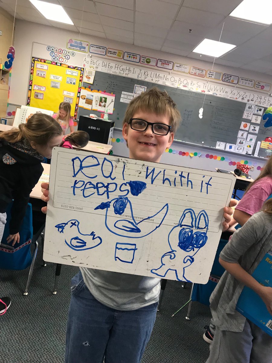 My heart is full! We are having a “peep” week. I love that my students just get me. #jbsrocks #gcscpride #growth4All #peeppun