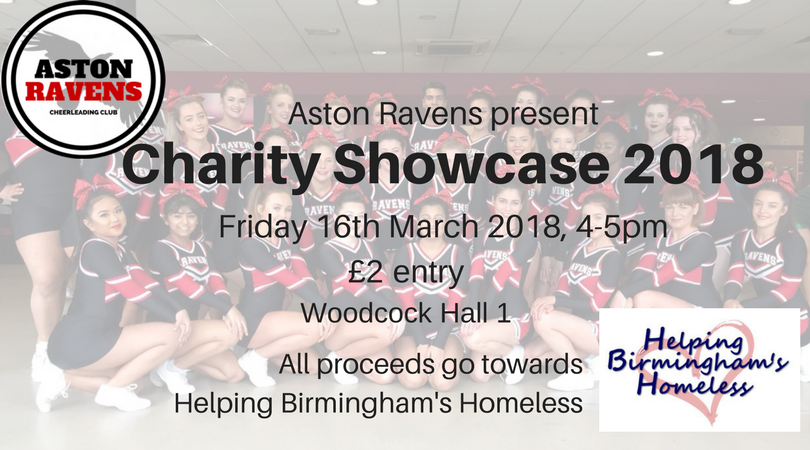 AstonRavens's tweet photo. Don't miss the first ever charity showcase TOMORROW 4-5pm Woodcock Hall 1! £2 entry and Krispy Kremes for sale! Performances from Cheer, Dance, Bhangra and more! https://t.co/qIkFxuaXz6