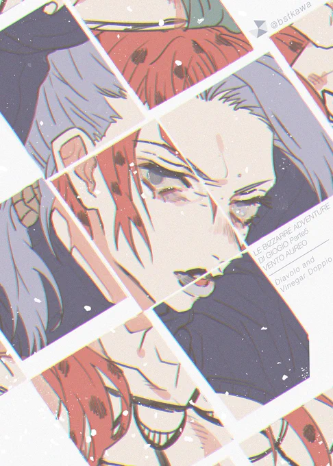 #JOJO版深夜の真剣お絵描き60分一本勝負 ディアボロとドッピオ 