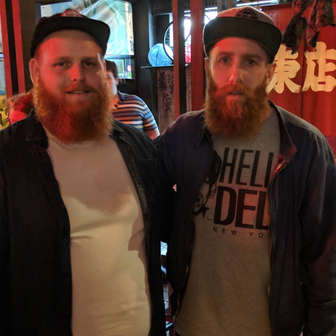 mattstew_art's tweet photo. Brisbane is going so well I've started a clown college. This is me and my first graduate, Dan Dennis #ImSeeingDouble #4krustys https://t.co/nsymgFHwqS