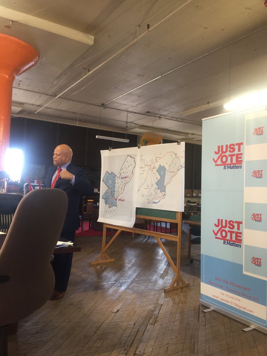 RealJabariJones's tweet photo. Listening to Dennis Lee briefing businesses @BAWPPhilly this morning on changes to our #congressional districts and how it affects businesses #justvote #newmap #newreps #Philly #WestPhilly https://t.co/Es6Acb1v3B